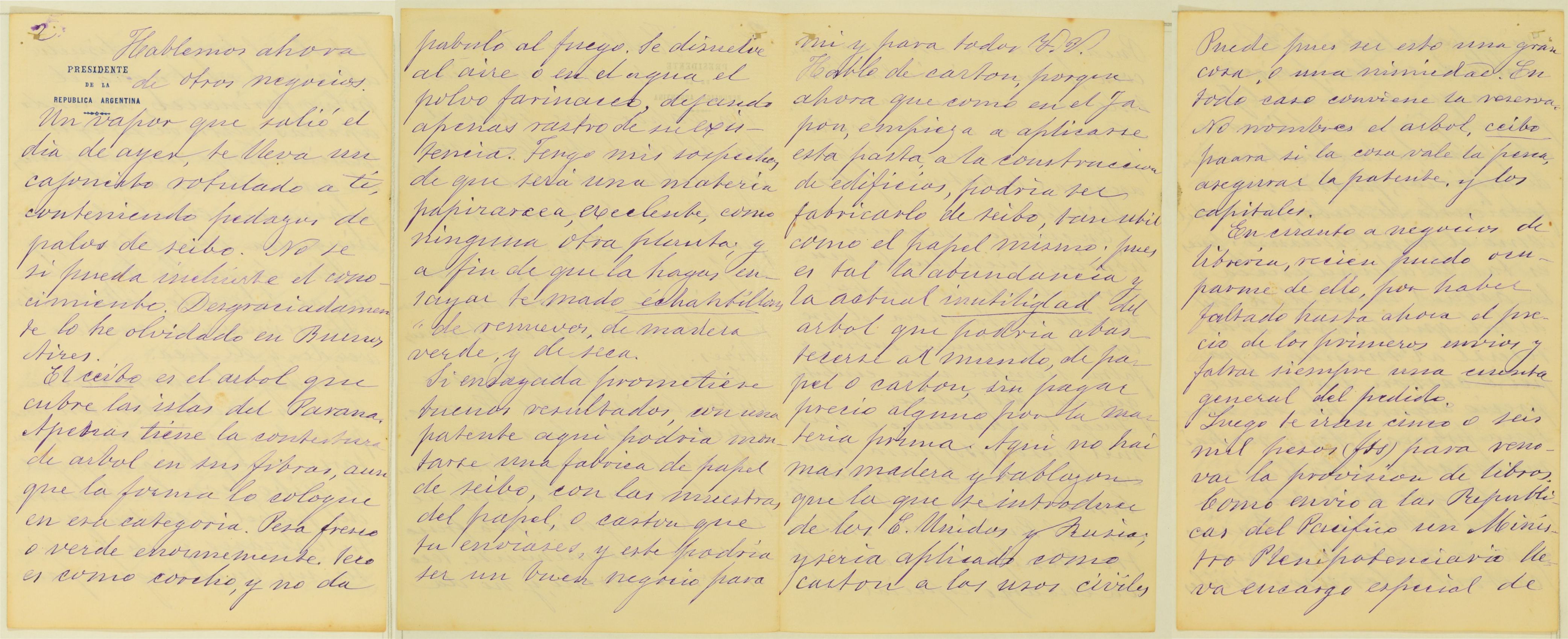 Carta a Augusto Belín (15/02/1874)