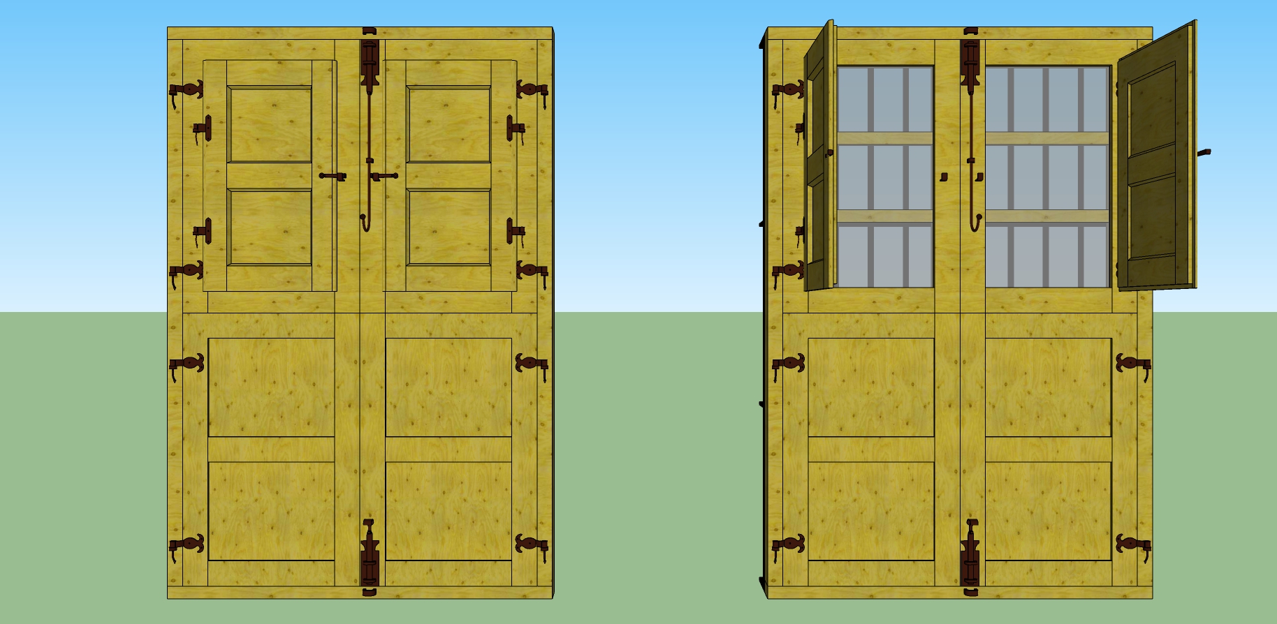 Render 3D de carpinterías (ventana V3, vista interior) - 2023